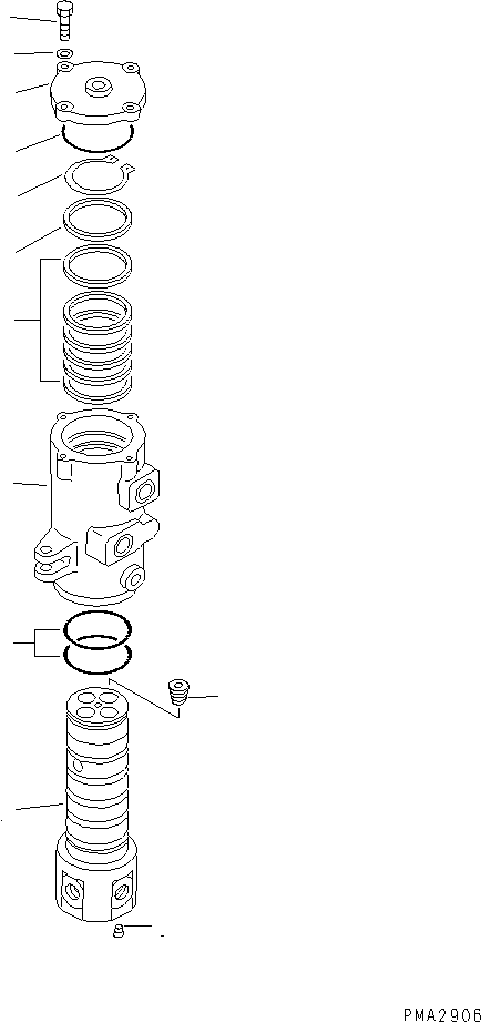 Komatsu parts book diagram for PC100-6Z S/N 40001-UP: SWIVEL JOINT (INNER PARTS)