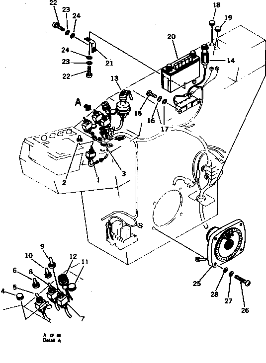 Komatsu parts book diagram for PC1000-1 S/N 10001-UP: INSTRUMENT PANEL (1/3) (WITH AM RADIO) (EXCEPT JAPAN)