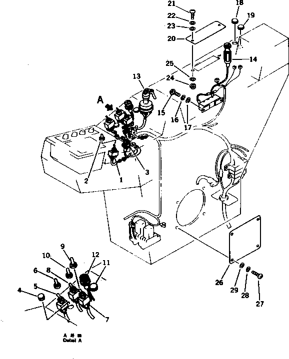 Komatsu parts book diagram for PC1000-1 S/N 10001-UP: INSTRUMENT PANEL (1/3) (WITH FREE SWING) (EXCEPT JAPAN)