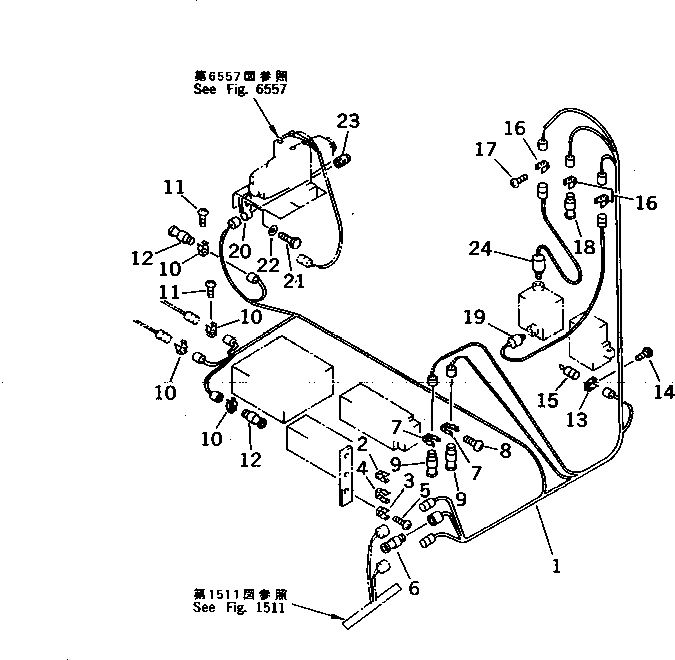 Komatsu parts book diagram for PC1000-1 S/N 10001-UP: ELECTRICAL SYSTEM (WIRING) (4/6) (WITH AUTO DECELERATION)(#10001-10077)