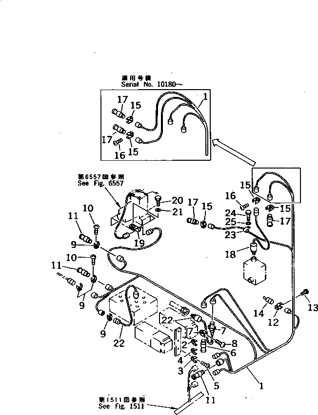 Komatsu parts book diagram for PC1000-1 S/N 10001-UP: ELECTRICAL SYSTEM (WIRING) (4/6) (FOR LOADER) (WITH 2-POSITION   AUTO COMPENSATION)(#10078-)