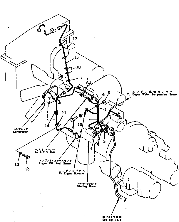 Komatsu parts book diagram for PC1000-1 S/N 10001-UP: ELECTRICAL SYSTEM (WIRING) (5/6)(#10056-)