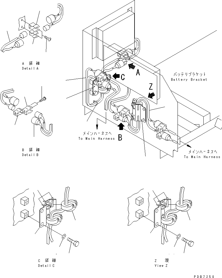 Komatsu parts book diagram for PC1000-1 S/N 10001-UP: ELECTRICAL SYSTEM (HARNESS RINGS) (WITH 3-MODE 2-POSITION AUTO   COMPENSATION) (FOR EC)(#10396-)