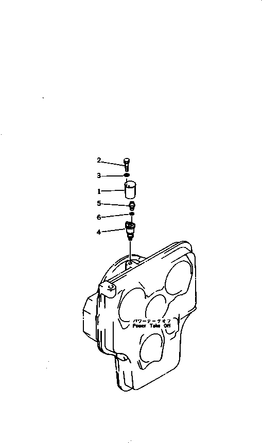 Komatsu parts book diagram for PC1000-1 S/N 10001-UP: DUST COVER ? FOR PTO BREATHER (SANDY AND DUSTY TERRAIN SPEC)