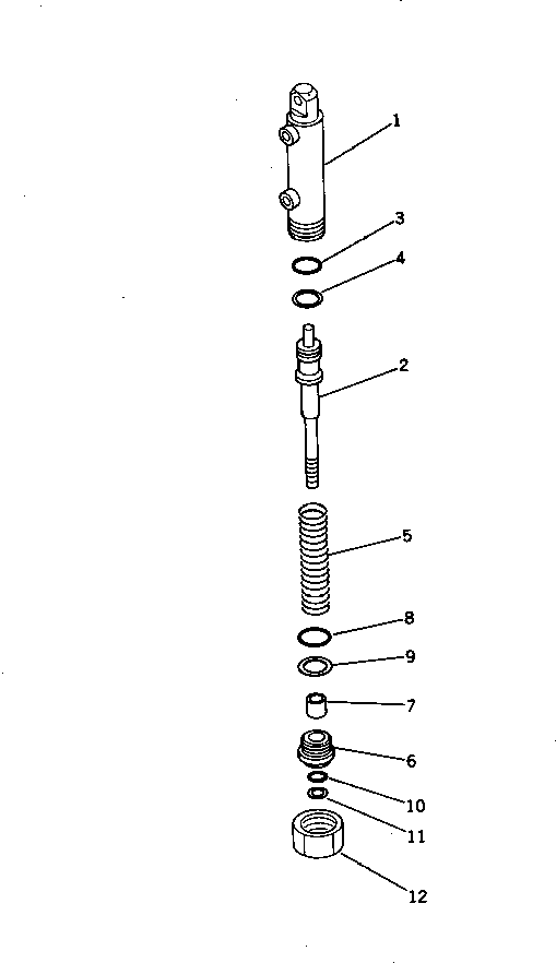 Komatsu parts book diagram for PC1000-1 S/N 10001-UP: AUTO DECELERATION CYLINDER(#10001-10137)