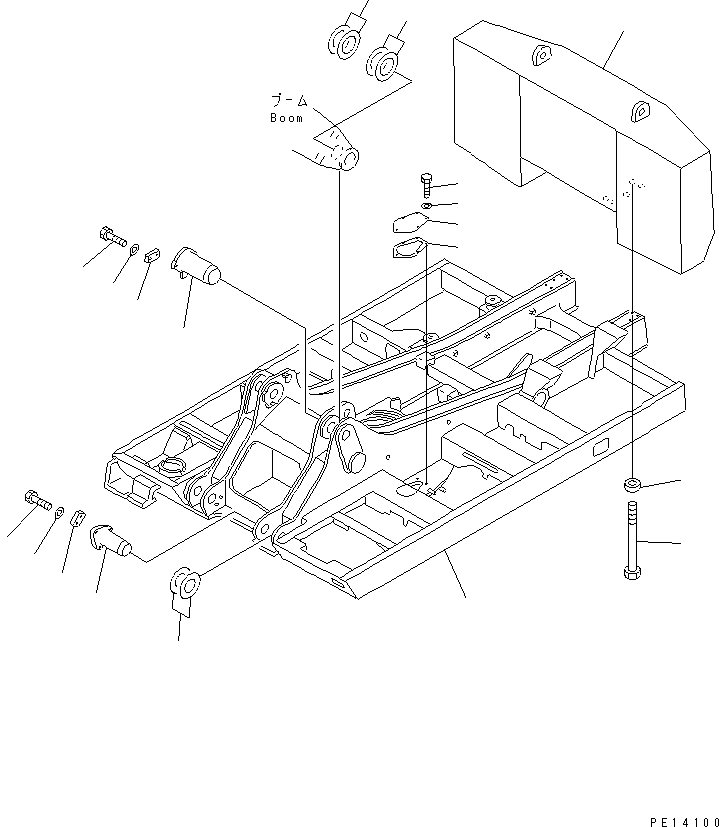 Komatsu parts book diagram for PC1000-1 S/N 10001-UP: REVOLVING FRAME (FOR LOW CAB)(#10012-)