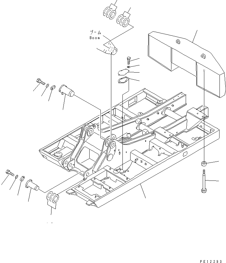 Komatsu parts book diagram for PC1000-1 S/N 10001-UP: REVOLVING FRAME (WITH F.O.P.S.) (FOR LOW CAB)(#10001-10011)