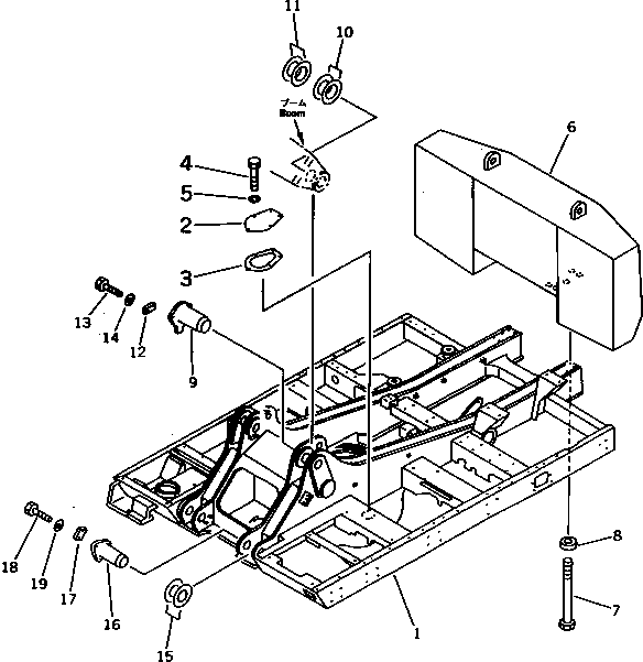 Komatsu parts book diagram for PC1000-1 S/N 10001-UP: REVOLVING FRAME (FOR HIGH CAB)(#10012-)