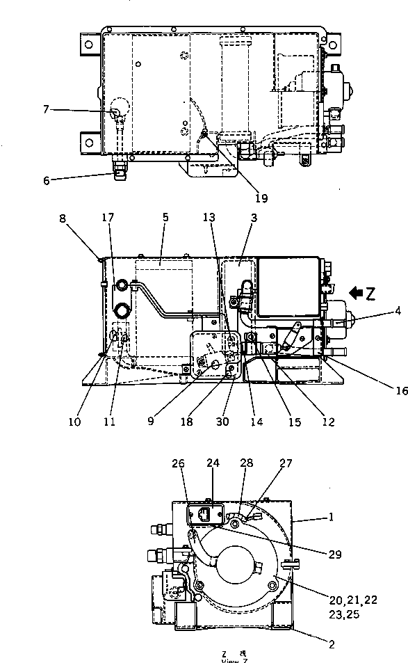Komatsu parts book diagram for PC1000-1 S/N 10001-UP: COOLING UNIT (FOR AIR CONDITIONER)(#10278-)