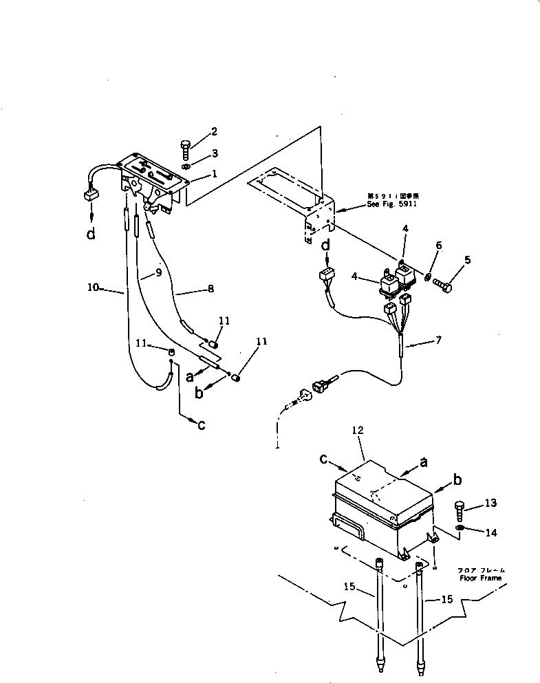 Komatsu parts book diagram for PC1000-1 S/N 10001-UP: AIR CONDITIONER (ELECTRICAL) (FOR USA AND CANADA)(#10158-10274)