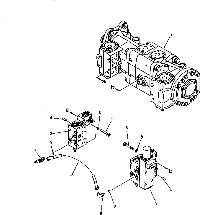 Komatsu parts book diagram for PC1000-1 S/N 10001-UP: HYDRAULIC PUMP NO.1 (PUMP UNIT) (1/13) (WITH 3-STAGE SELECTOR    MODE OLSS)