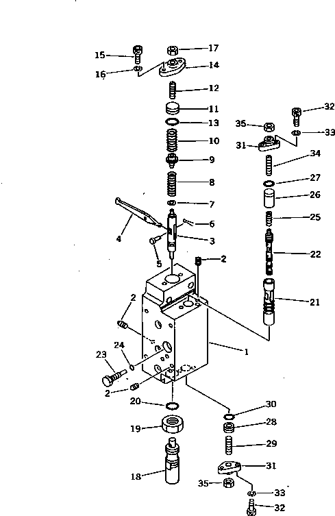 Komatsu parts book diagram for PC1000-1 S/N 10001-UP: HYDRAULIC PUMP ? SWING (FRONT SERVO VALVE) (8/10)