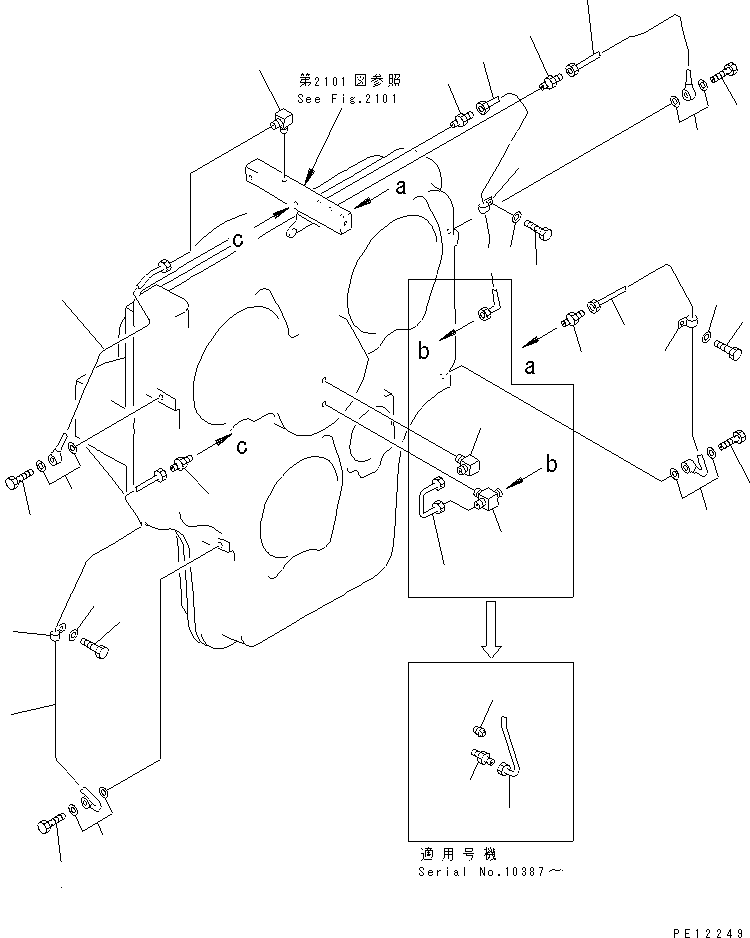 Komatsu parts book diagram for PC1000SP-1 S/N 10001-UP: POWER TAKE OFF PIPING (LUBRICATION) (2/2)