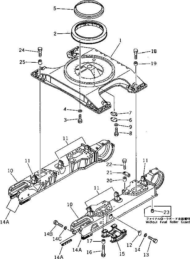 Excavators Komatsu / PC1000SP-1 S/N 10001-UP(pc10000c) / TRACK FRAME(090010 : 3021)