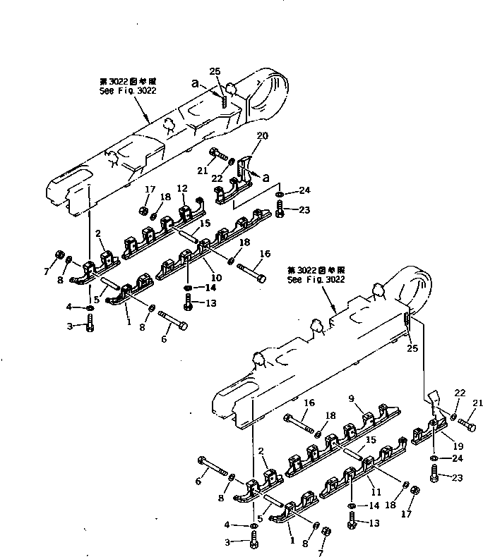Excavators Komatsu / PC1000SP-1 S/N 10001-UP(pc10000c) / TRACK ROLLER FULL GUARD(090050 : 3036)