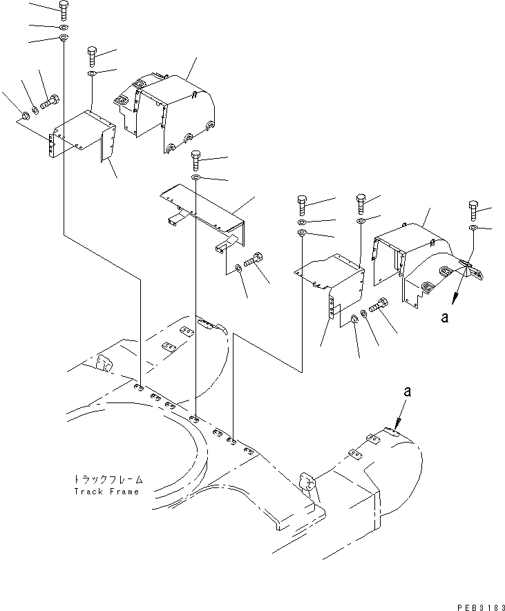 Excavators Komatsu / PC1000SP-1 S/N 10001-UP(pc10000c) / TRAVEL PIPING GUARD(#10342-)(090060 : 3053A)