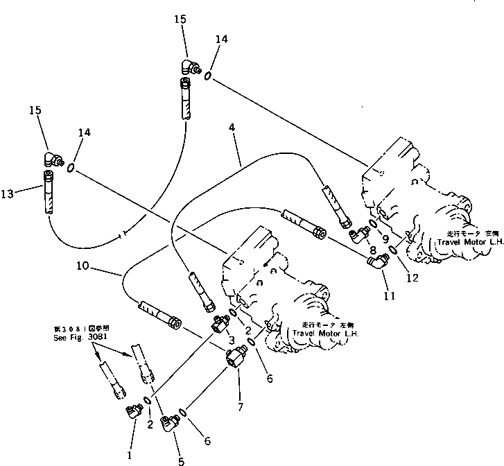 Excavators Komatsu / PC1000SP-1 S/N 10001-UP(pc10000c) / DRAIN PIPING (MOTOR RELATED)(090130 : 3085)