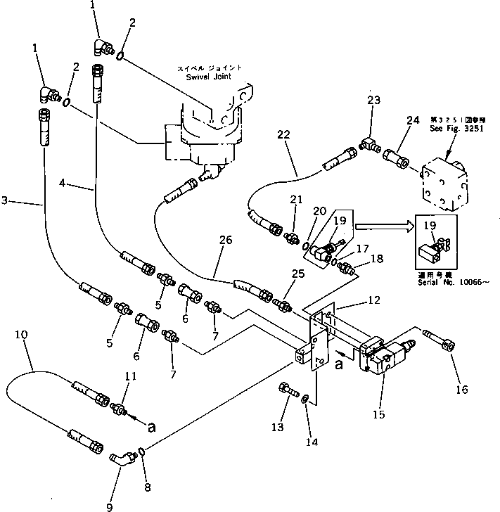 Excavators Komatsu / PC1000SP-1 S/N 10001-UP(pc10000c) / HIC PIPING (SWIVEL JOINT TO REDUCING VALVE)(090190 : 3241)