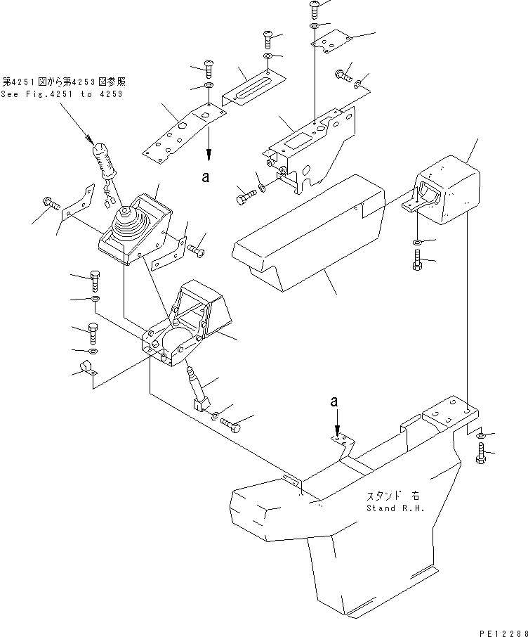 Excavators Komatsu / PC1000SP-1 S/N 10001-UP(pc10000c) / CONTROL LEVER AND ARMREST ? R.H.(120140 : 4291)