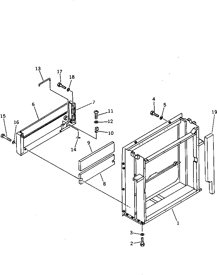 Komatsu parts book diagram for PC1000SP-1 S/N 10001-UP: RIGHT SIDE COVER (GUARD AND COVER)
