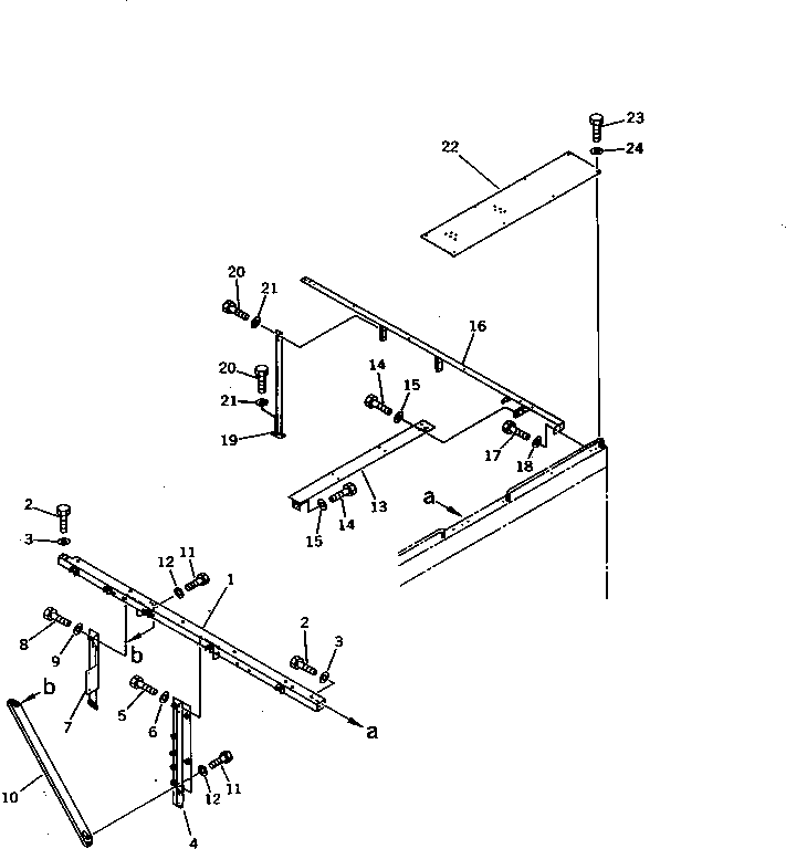 Komatsu parts book diagram for PC1000SP-1 S/N 10001-UP: FRAME AND COVER (FOR ENGINE ROOM) (WITH BY-PASS FILTER)(#10351-)