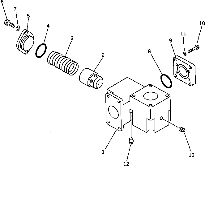 Komatsu parts book diagram for PC1000SP-1 S/N 10001-UP: OIL COOLER SHORT-PASS VALVE
