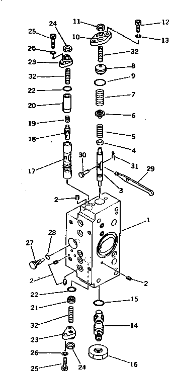 Komatsu parts book diagram for PC1000SP-1 S/N 10001-UP: HYDRAULIC PUMP NO.1 (REAR SERVO VALVE) (11/13) (WITH 3-STAGE     SELECTOR MODE OLSS)