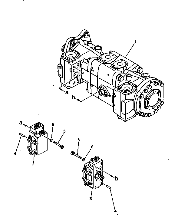 Komatsu parts book diagram for PC1000SP-1 S/N 10001-UP: HYDRAULIC PUMP NO.2 (PUMP UNIT) (1/8)