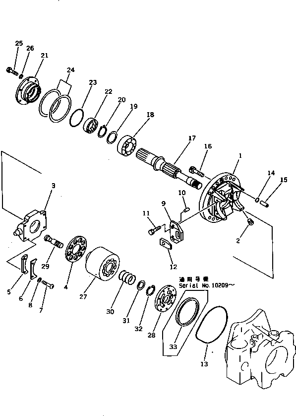 Komatsu parts book diagram for PC1000SP-1 S/N 10001-UP: HYDRAULIC PUMP ? SWING (PUMP 2/5) (3/10)
