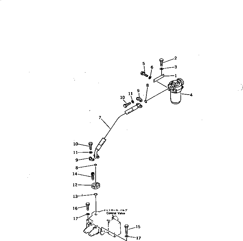 Komatsu parts book diagram for PC1000SP-1 S/N 10001-UP: LINE FILTER TO SWING CONTROL VALVE PIPING