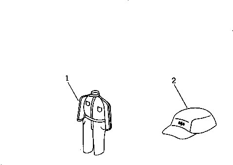 Komatsu parts book diagram for PC1000SP-1 S/N 10001-UP: CAP AND OVERALL (EXCEPT JAPAN)