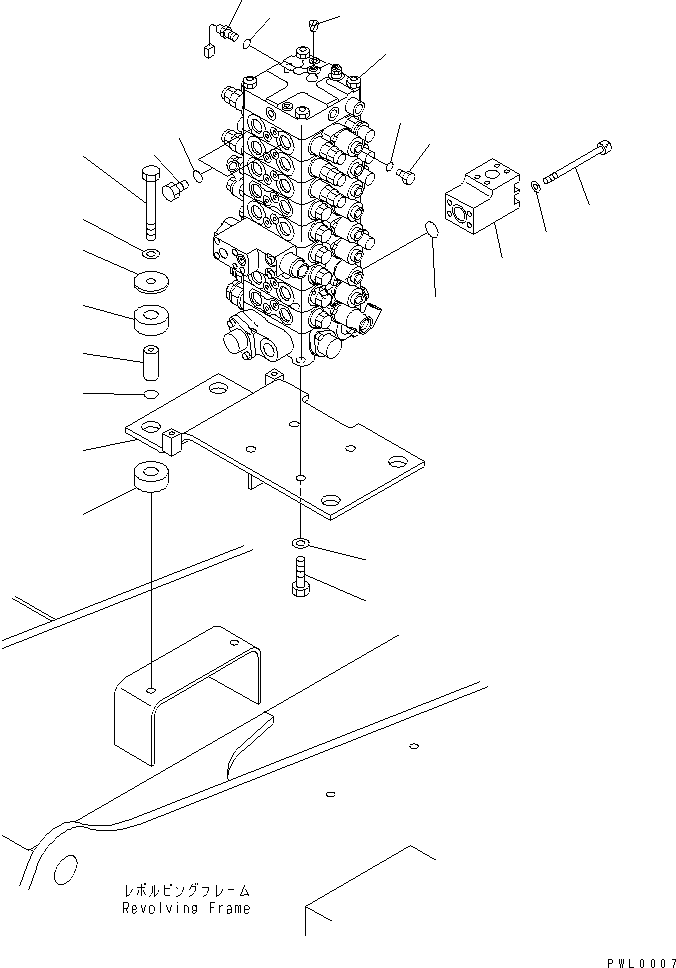 Excavators Komatsu / PC100L-6 S/N 15001-UP(pc100l-c) / MAIN VALVE (VALVE ? BRACKET ? MOUNT AND SENSOR) (3 ACTUATOR)(#15234-)(150120 : H0120-01A6B)