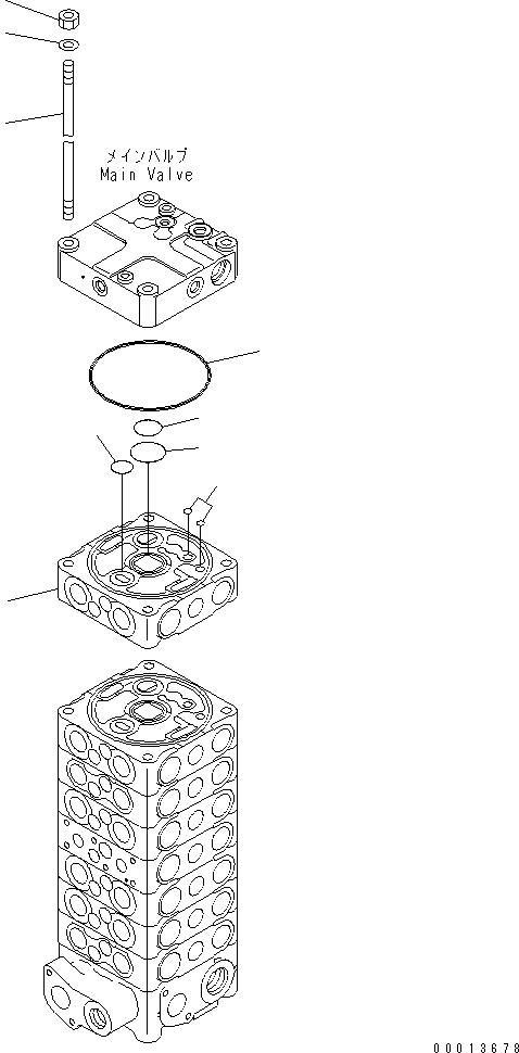 Excavators Komatsu / PC100L-6 S/N 15001-UP(pc100l-c) / MAIN VALVE (1 SERVICE VALVE)(#15275-)(150150 : H0120-01C6)
