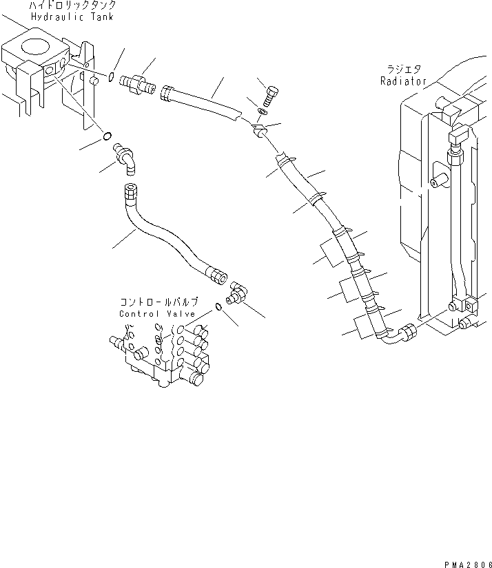 Excavators Komatsu / PC100L-6 S/N 15001-UP(pc100l-c) / OIL COOLER LINE(#15001-15199)(150240 : H0320-01A0)