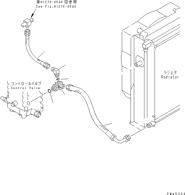 Excavators Komatsu / PC100L-6 S/N 15001-UP(pc100l-c) / RETURN LINE (FOR ATTACHMENT)(#15001-15199)(150280 : H0330-01A1)