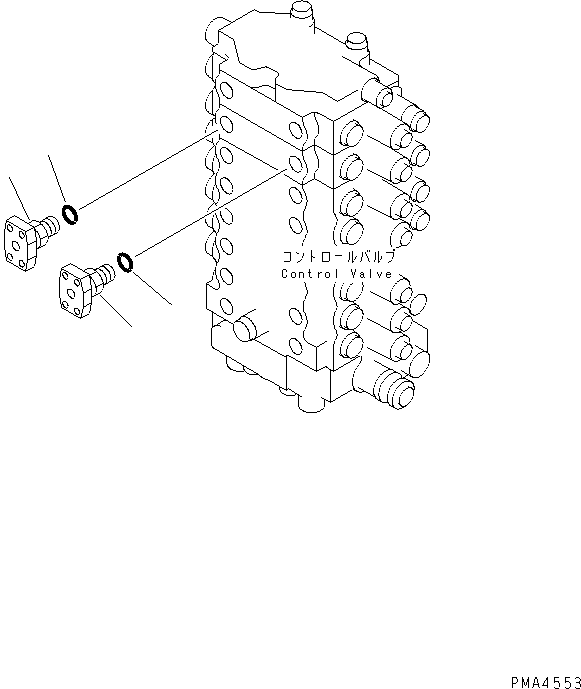Excavators Komatsu / PC100L-6 S/N 15001-UP(pc100l-c) / ATTACHMENT LINE (MAIN VALVE PIPING) (WITHOUT CONVERTIBLE VALVE)(#15001-15199)(150620 : H1270-01A8)