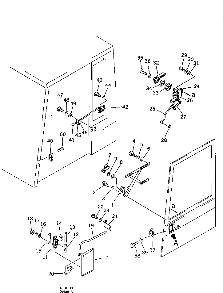 Komatsu parts book diagram for PC100L-3 S/N 12001-UP: OPERATOR'S CAB (6/6) (EXCEPT JAPAN)(#12001-12312)