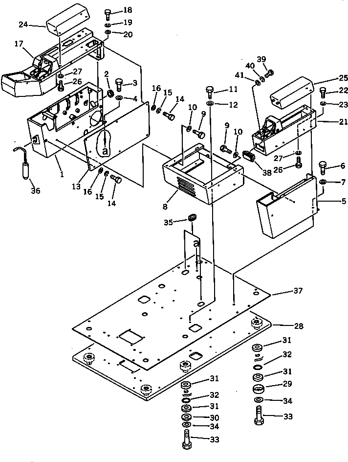 Komatsu parts book diagram for PC100L-3 S/N 12001-UP: OPERATOR'S CAB ? FLOOR FRAME (FOR WRIST CONTROL)(#12200-)