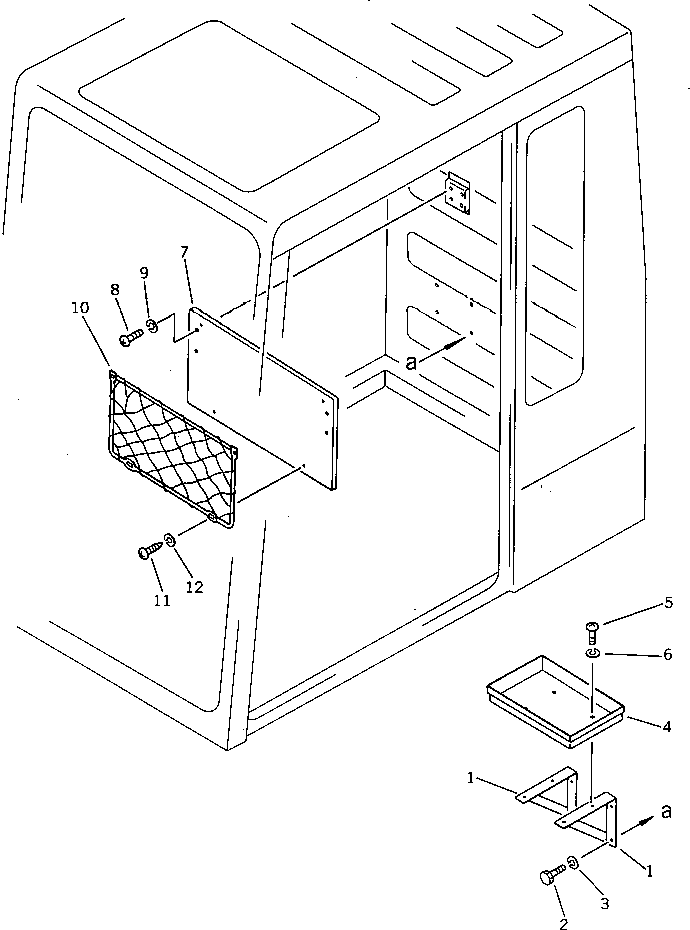 Komatsu parts book diagram for PC100L-3 S/N 12001-UP: OPERATOR'S CAB (2/7) (TBG SPEC.)