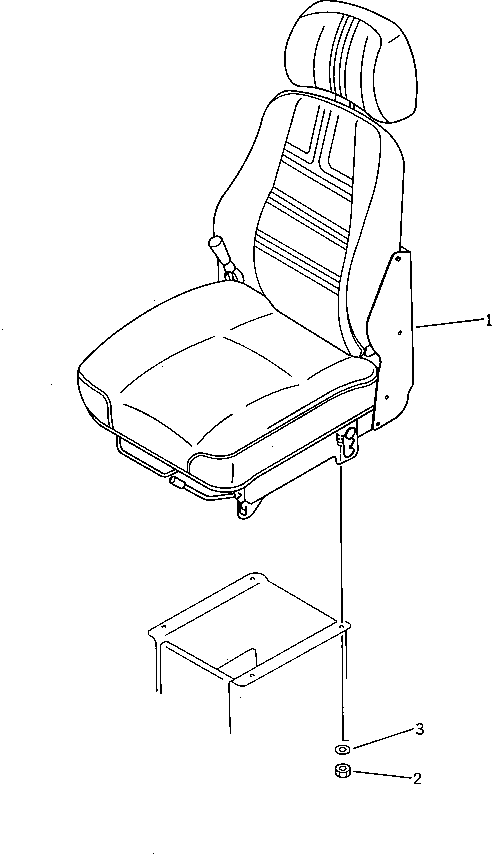 Komatsu parts book diagram for PC100L-3 S/N 12001-UP: OPERATOR'S SEAT (TBG SPEC.)