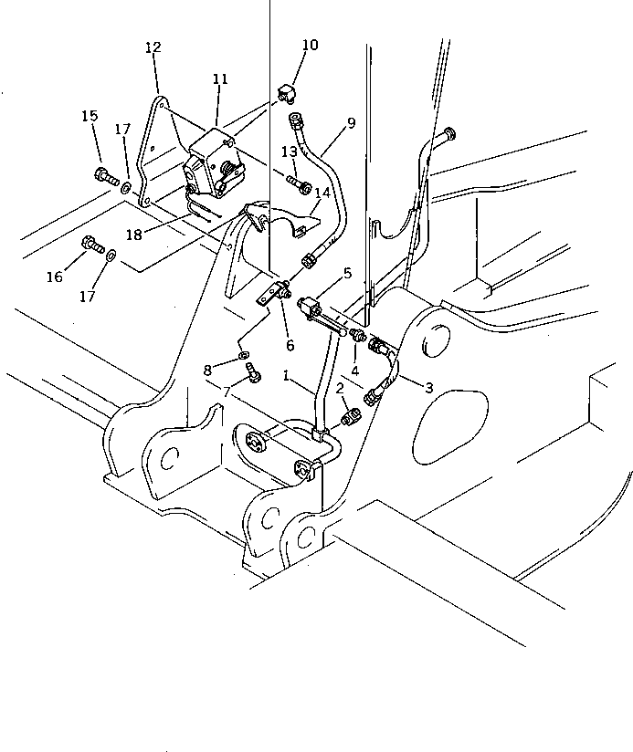 Komatsu parts book diagram for PC100L-3 S/N 12001-UP: OVER LOAD WARNING DEVICE (TBG SPEC.)