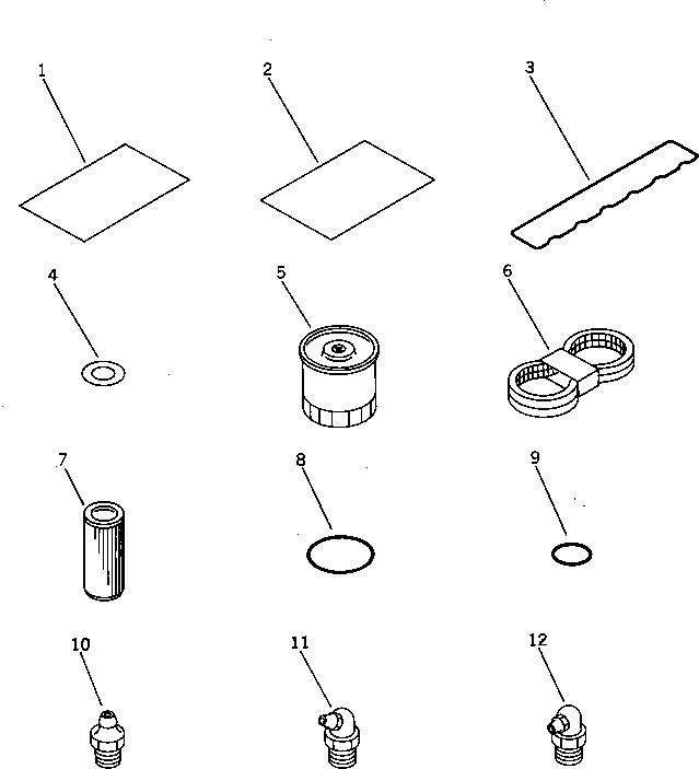Komatsu parts book diagram for PC100L-3 S/N 12001-UP: SPARE PARTS (EXCEPT JAPAN)