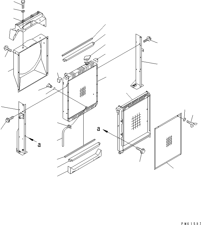Excavators Komatsu / PC100N-6 S/N 1004-UP(pc100n-r) / COOLING (RADIATOR AND OIL COOLER)(#1191-)(060020 : C0100-01A0A)