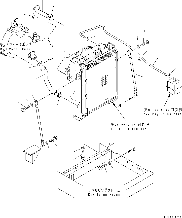 Excavators Komatsu / PC100N-6 S/N 1004-UP(pc100n-r) / COOLING (PIPING AND MOUNTING)(#1191-)(060050 : C0100-03A0A)