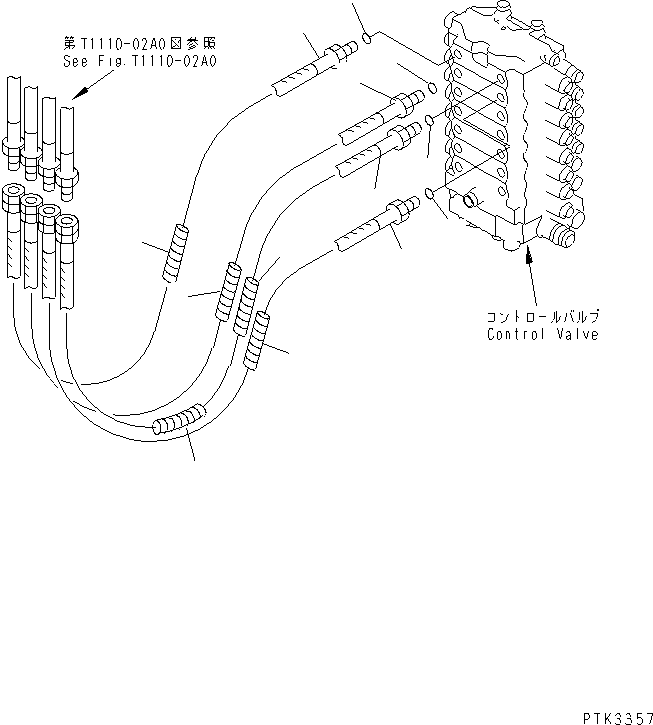 Excavators Komatsu / PC100N-6 S/N 1004-UP(pc100n-r) / VALVE PIPING (BOOM ? ARM AND BUCKET)(150170 : H1220-02A0)