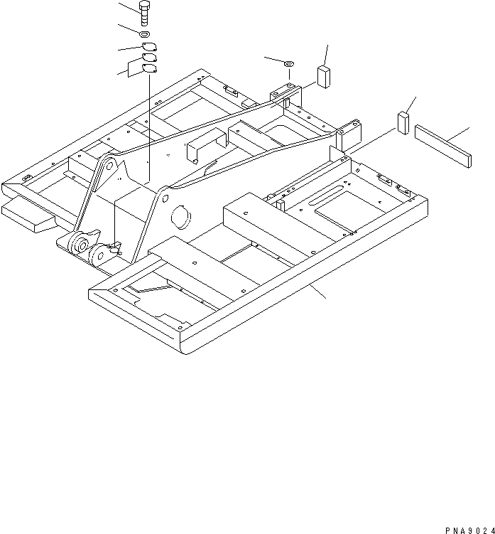 Excavators Komatsu / PC100N-6 S/N 1004-UP(pc100n-r) / REVOLVING FRAME (1-ACTUATER ATTACHMENT)(180020 : J1110-01A1)