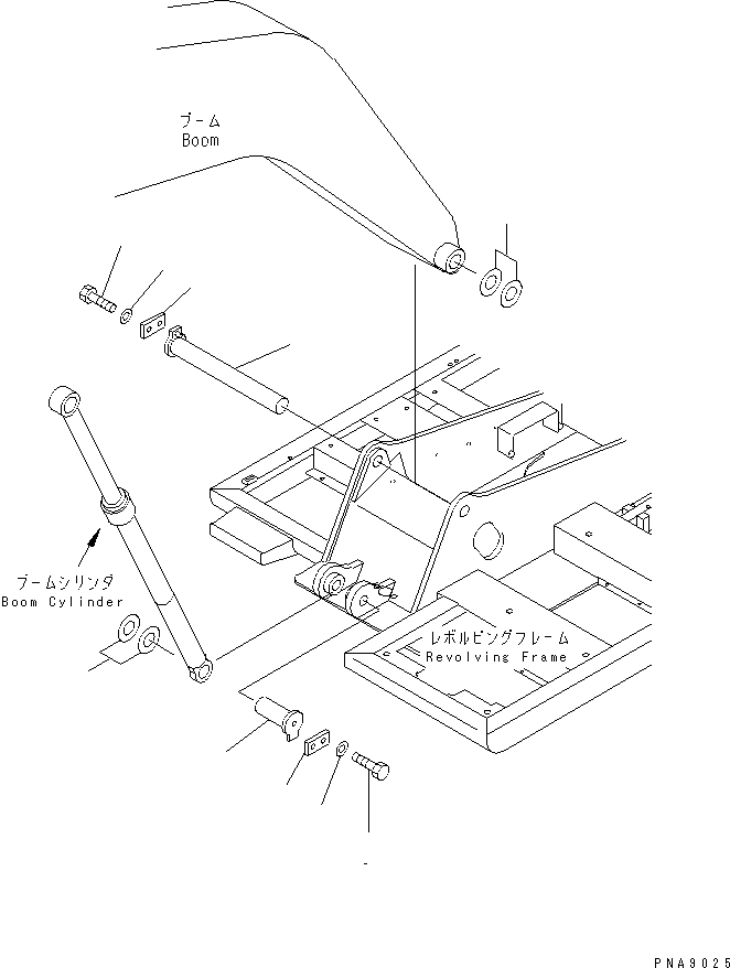 Excavators Komatsu / PC100N-6 S/N 1004-UP(pc100n-r) / BOOM FOOT PIN(180030 : J1310-01A0)