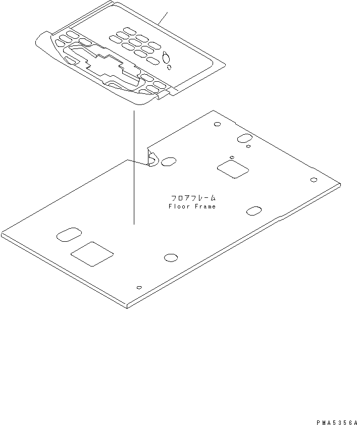 Excavators Komatsu / PC100N-6 S/N 1004-UP(pc100n-r) / FLOOR MAT (1-ACTUATER ATTACHMENT)(210240 : K0310-01A1)