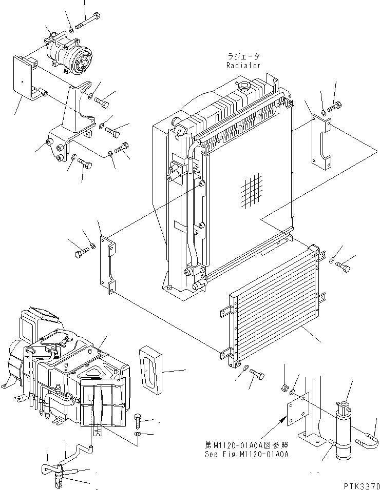 Excavators Komatsu / PC100N-6 S/N 1004-UP(pc100n-r) / AIR CONDITIONER (UNIT)(#1191-)(210270 : K0700-01A0A)