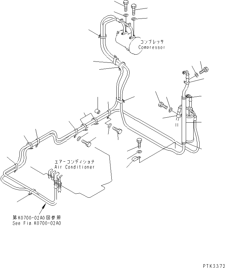 Excavators Komatsu / PC100N-6 S/N 1004-UP(pc100n-r) / AIR CONDITIONER (FREON PIPING CLIP)(#1004-1190)(210340 : K0700-03A0)